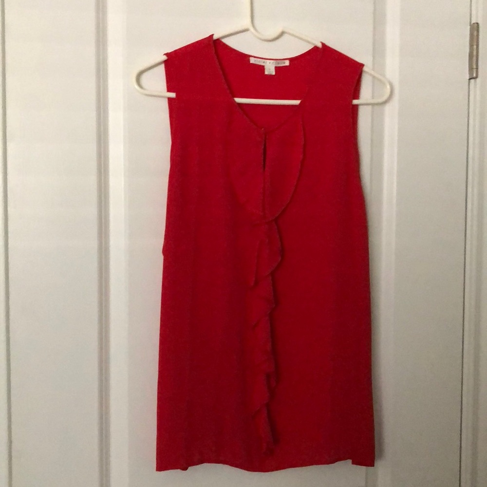 Violet and Claire Sz Large Blouse Red NWOT